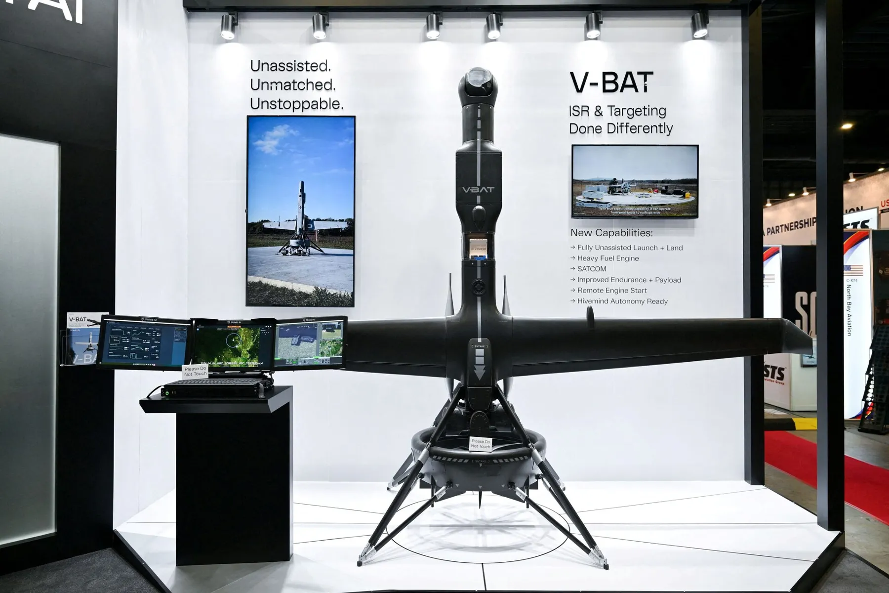 The V-BAT aircraft on display